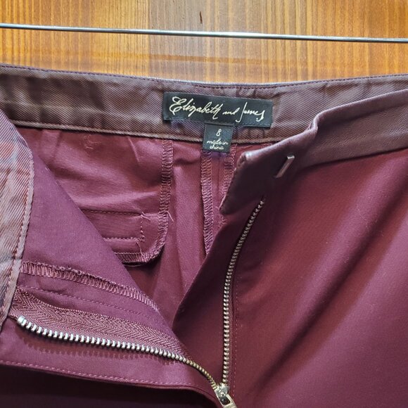 Elizabeth & James Leather Trim Ponte Pants, Size 8 - Picture 3 of 14